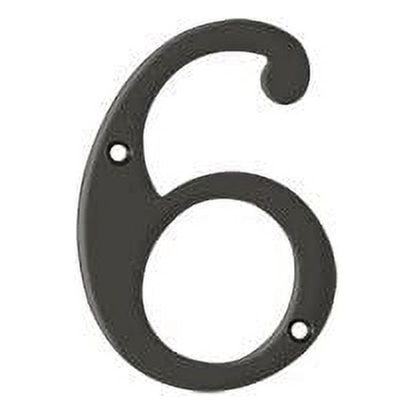 Deltana RN4-6U10B 4" Numbers; Solid Brass; Oil Rubbed Bronze Finish