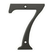 Deltana RN4-7U10B 4" Numbers; Solid Brass; Oil Rubbed Bronze Finish