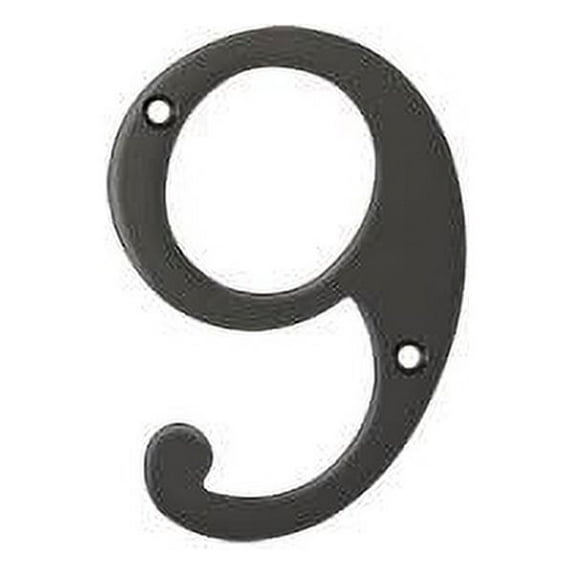 Deltana RN4-9U10B 4" Numbers; Solid Brass; Oil Rubbed Bronze Finish