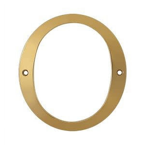 Deltana RN6-0 6" Numbers; Solid Brass; Lifetime Brass Finish