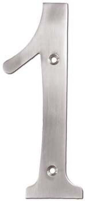 Deltana RN6-1U15 6" Numbers; Solid Brass; Satin Nickel Finish