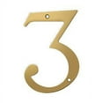 thumbnail image 1 of Deltana RN6-3 6" Numbers; Solid Brass; Lifetime Brass Finish, 1 of 2
