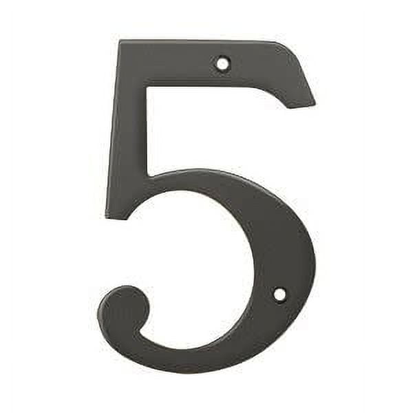 Deltana RN6-5U10B 6" Numbers; Solid Brass; Oil Rubbed Bronze Finish