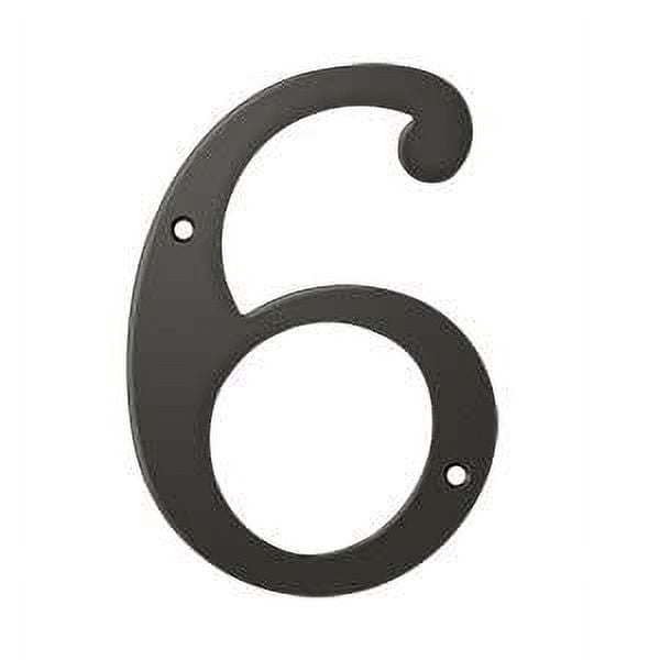 Deltana RN6-6U10B 6" Numbers; Solid Brass; Oil Rubbed Bronze Finish