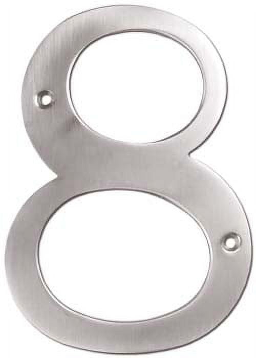 Deltana RN6-8U15 6" Numbers; Solid Brass; Satin Nickel Finish