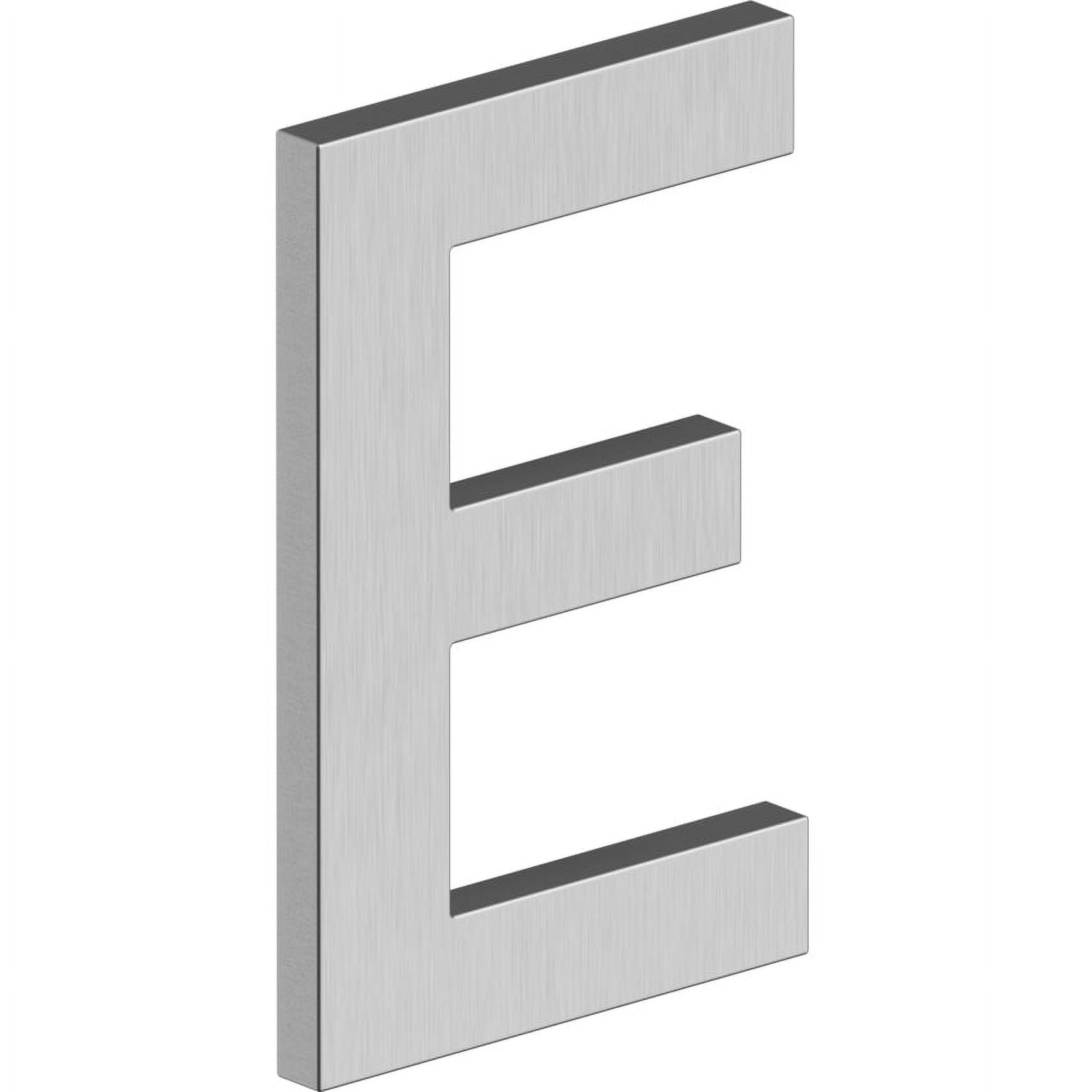 Brushed Stainless Steel Modern House Letter E