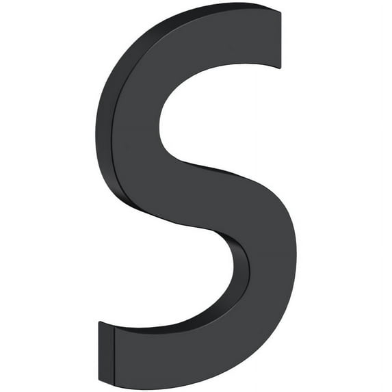 Deltana RNB-SU19 4" B Series Letter S with Risers - Matte Black