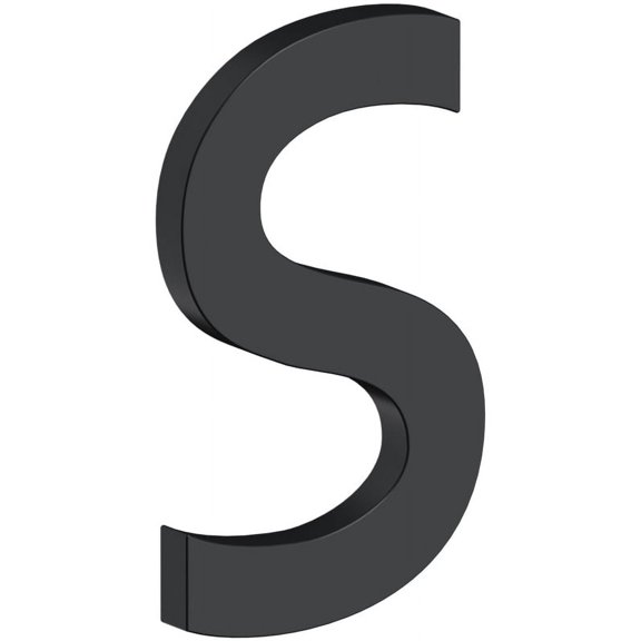 Deltana RNB-SU19 4" B Series Letter S with Risers - Matte Black