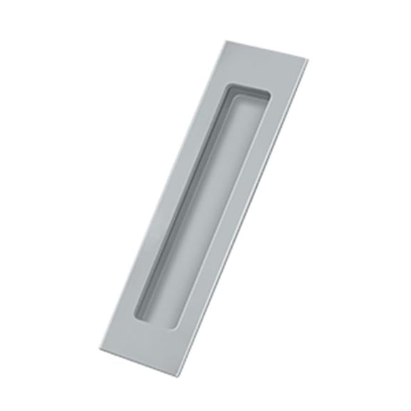 Deltana Rectangular Flush Pull - Satin Chrome - Solid Brass