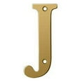 thumbnail image 1 of Deltana Rl4j 4" Solid Brass Traditional Block House Letter - Brass, 1 of 7