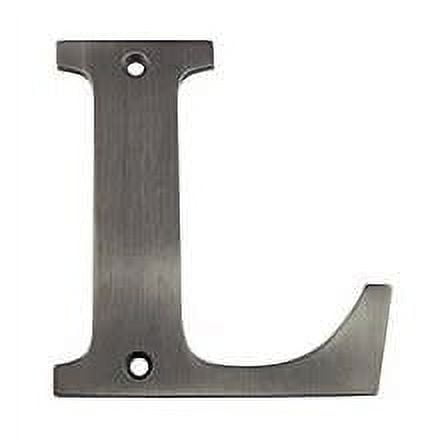 Deltana RL4L-15A 4" Height Residential House Letter Letter L Antique Nickel