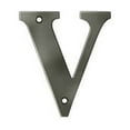 thumbnail image 1 of Deltana Rl4v 4" Solid Brass Traditional House Letter V - Nickel, 1 of 3