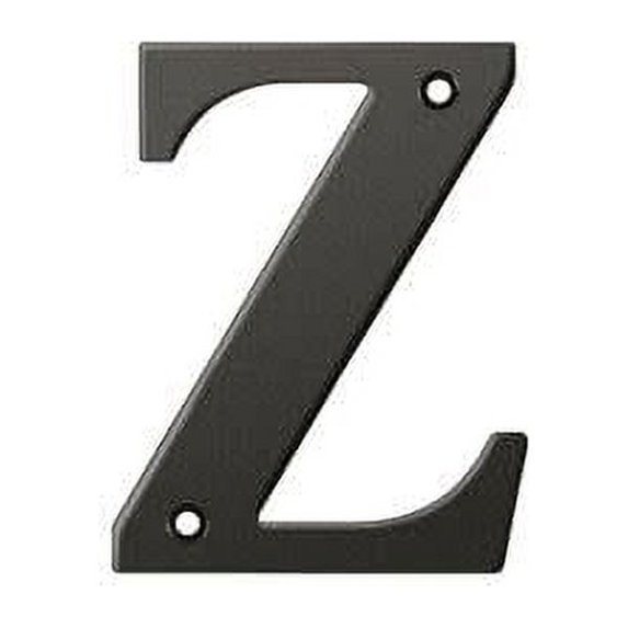 Deltana Rl4z 4" Solid Brass Traditional Block House Letter - Bronze