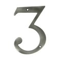 thumbnail image 1 of Deltana Rn6-3 6" Solid Brass Traditional House Number - Nickel, 1 of 2