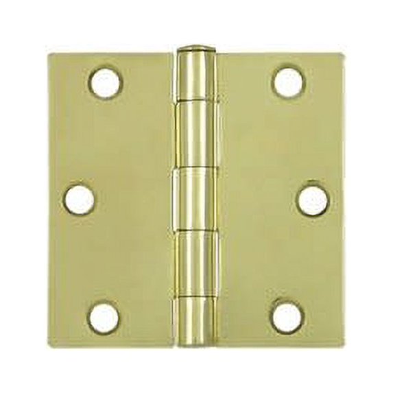 Deltana S33U3-R 3" x 3" Square Hinge; Bright Brass Finish
