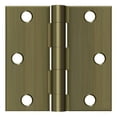 thumbnail image 1 of Deltana S33U5-R 3" x 3" Square Hinge; Antique Brass Finish, 1 of 2