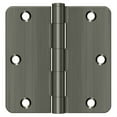 thumbnail image 1 of Deltana S35R415A 3-1/2" x 3-1/2" x 1/4" Radius Hinge; Residential Thickness; Antique Nickel Finish, 1 of 2