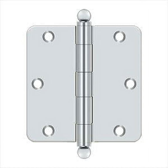 Deltana S35R426-BT Steel 3 1/2-Inch x 3 1/2-Inch x 1/4-Inch Radius Hinge with Ball Tips