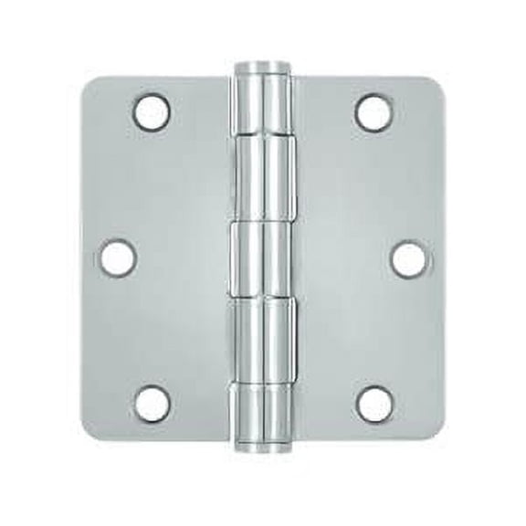Deltana S35R4Heavy Duty26 3-1/2" x 3-1/2" x 1/4" Radius Hinge; Heavy Duty; Bright Chrome Finish