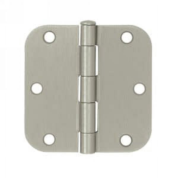 Deltana S35R515 3-1/2" x 3-1/2" x 5/8" Radius Hinge; Residential Thickness; Satin Nickel Finish