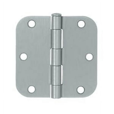 Deltana S35R526D 3-1/2" x 3-1/2" x 5/8" Radius Hinge; Residential Thickness; Satin Chrome Finish