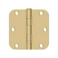 thumbnail image 1 of Deltana S35R5BB4 3-1/2" x 3-1/2" x 5/8" Radius Hinge; Ball Bearing; Satin Brass Finish, 1 of 2