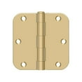 thumbnail image 1 of Deltana S35R5BK4 Hinge - Brushed Brass, 3.5 x 3.5 x 0.625 in., 1 of 1