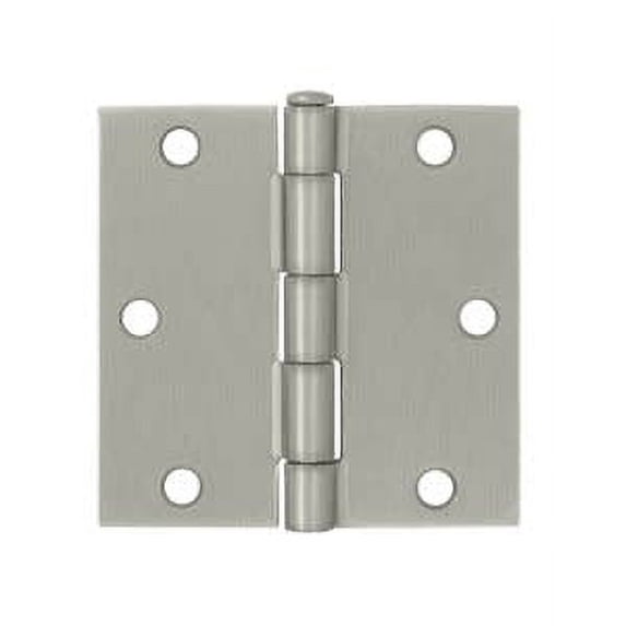 Deltana S35U15-R 3-1/2" x 3-1/2" Square Hinge; Satin Nickel Finish