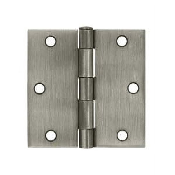 Deltana S35U15A-R 3-1/2" x 3-1/2" Square Hinge; Antique Nickel Finish