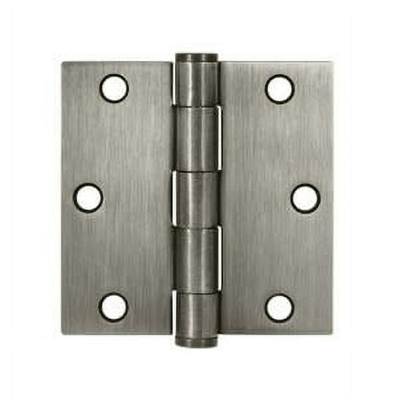Deltana S35HD15A 3-1/2" x 3-1/2" Square Hinge, HD in Antique Nickel