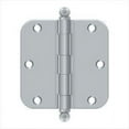 thumbnail image 1 of Deltana S35R526D-BT 3-1/2" x 3-1/2" x 5/8" Radius Hinge, w/ Ball Tips in Brushed Chrome, 1 of 2