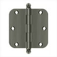 thumbnail image 1 of Deltana S35R515A-BT 3-1/2" x 3-1/2" x 5/8" Radius Hinge, w/ Ball Tips in Antique Nickel, 1 of 3