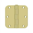 thumbnail image 1 of Deltana S35r5bk3 Radius Hinge, Bright Brass, 1 of 1