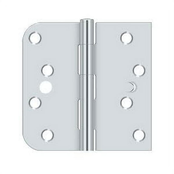 Deltana S44058TT26-LH Left Hand 4" x 4" x 5/8" x Square Hinge; Bright Chrome Finish
