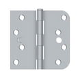 thumbnail image 1 of Deltana S44058TT26D-R/H 4" X 4" 5/8" Radius Corner Plain Bearing Mortise Hinge - Chrome, 1 of 2