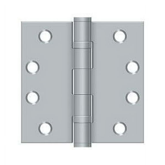 Deltana S44HDBB26D 4" x 4" Square Hinge; Heavy Duty; Ball Bearings; Satin Chrome Finish