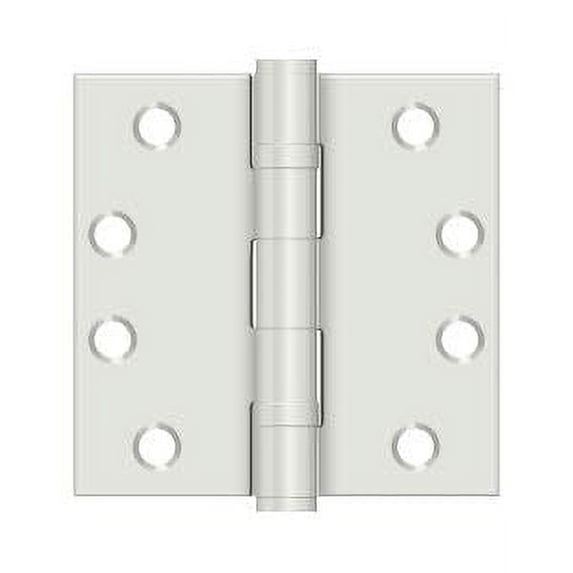 Deltana S44HDBBUSPW HD Ball Bearings Steel 4-Inch x 4-Inch Square Hinge