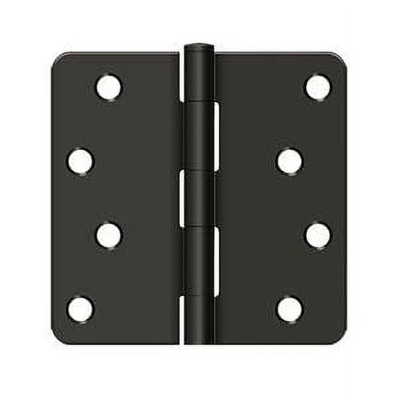 Deltana S44R410B 4" x 4" x 1/4" Radius Hinge; Oil Rubbed Bronze Finish