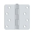 thumbnail image 1 of Deltana S44R426 4" x 4" x 1/4" Radius Hinge, Residential in Polished Chrome, 1 of 2