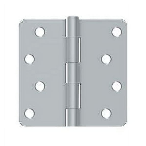 Deltana S44R426D 0.25 in. Radius Steel Hinge, Polished Chrome