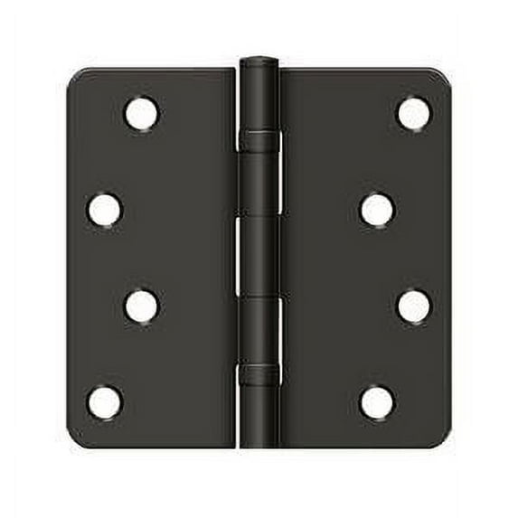 Deltana S44R4BB10B 4" x 4" x 1/4" Radius Hinge; Ball Bearings; Oil Rubbed Bronze Finish