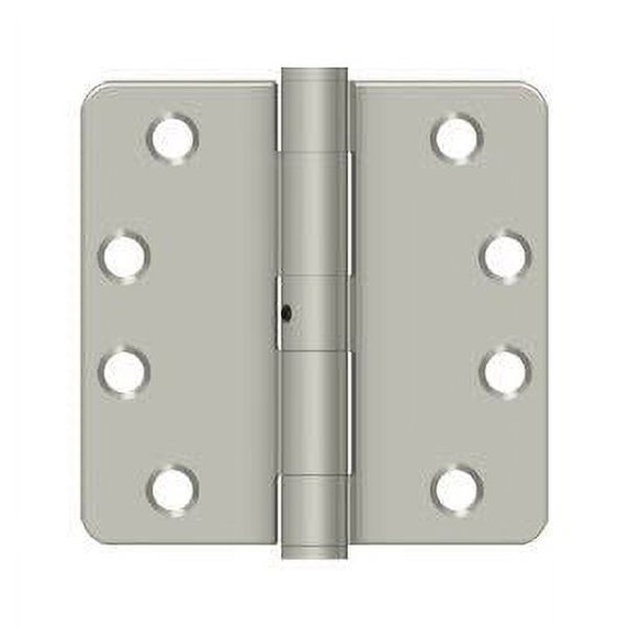 Deltana S44R4Heavy Duty15 4" x 4" x 1/4" Radius Hinge; Heavy Duty; Satin Nickel Finish