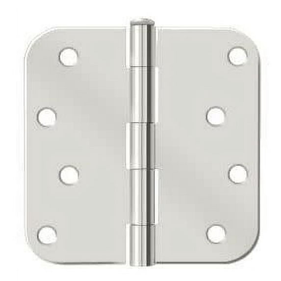 Deltana Radius Hinge Bright Nickel 4"X4"X5/8" S44R514