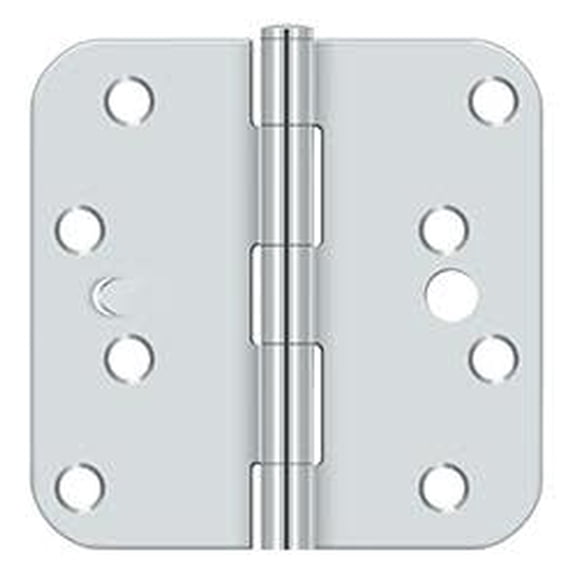 Deltana S44R526-SEC - Steel Hinge 4 X 4 X 5/8 Radius US26 w/SEC Stud