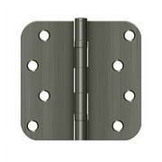 Deltana S44R5BB15A 4" x 4" x 5/8" Radius Hinge; Ball Bearings; Antique Nickel Finish