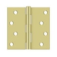 thumbnail image 1 of Deltana S44U3-R 4" x 4" Square Hinge; Bright Brass Finish, 1 of 2