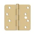 thumbnail image 1 of Deltana S44R44S 4" x 4" x 1/4" Radius Hinge, Residential in Brushed Brass, 1 of 2