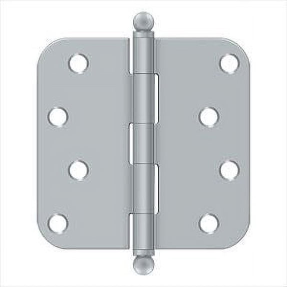 Deltana S44R526D-BT 4" X 4" Plain Bearing 5/8" Radius Corners Mortise Hinge - Chrome