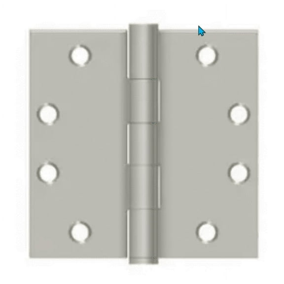 Deltana S45U15 4-1/2" x 4-1/2" Square Hinge; Heavy Duty; Satin Nickel Finish