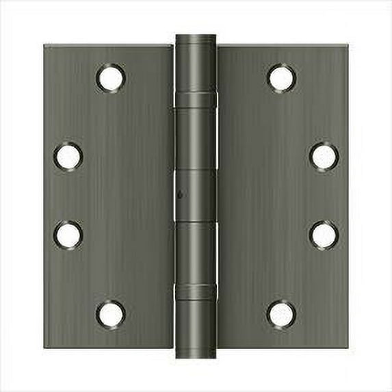 Deltana S45bbnu Commercial 4.5" X 4.5" Square Corner Ball Bearing Mortise Hinge - Nickel